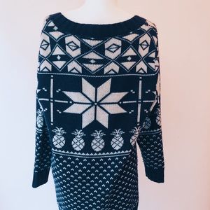 Navy snowflake sweater